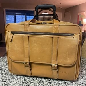 Korchmar Kenton wheeled leather travel briefcase, used twice